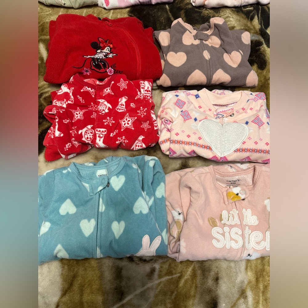 3-6 girls fleece pajamas